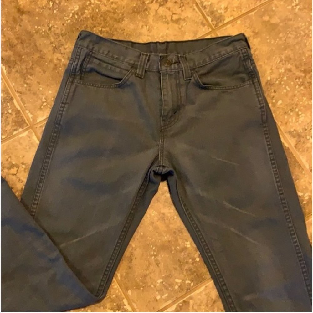 Gray-blue men's Levi's boot cut jeans